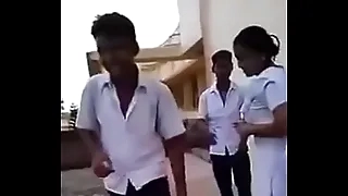 Indian Cram Girl And Boys Doing Masti In The Classroom